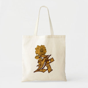 Monogramm Anfangsbuchstabe K Elegante Gold-Pfingst Tragetasche