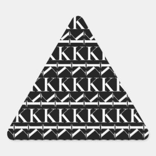 Monogramm-Anfangsbuchstabe K, wählen Dreieckiger Aufkleber