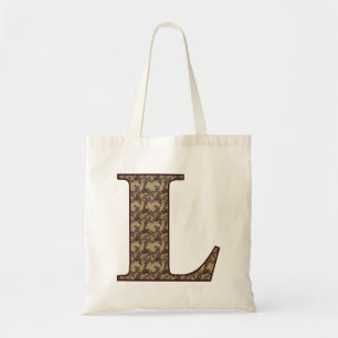 Monogramm Anfangsbuchstabe L Elegant Vintage Blume Tragetasche