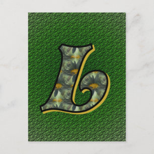 Monogramm Anfangsbuchstabe L Gänseblümchen Blumen Postkarte