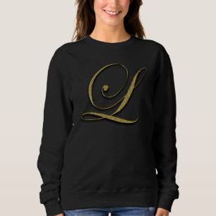 Monogramm Anfangsbuchstabe L Gold Sweatshirt