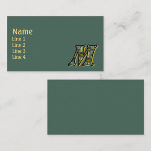 Monogramm Anfangsbuchstabe M Gänseblümchen Florale Visitenkarte