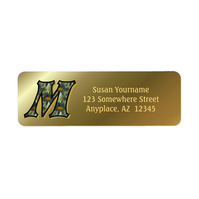 Monogramm Anfangsbuchstabe M Gänseblümchen Kunst R (Vorne)