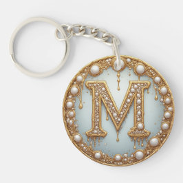 Monogramm Anfangsbuchstabe M Geschenk für Freundin Schlüsselanhänger