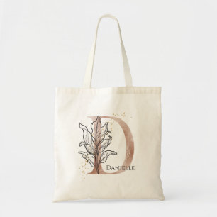 Monogramm Anfangsbuchstabe Moderne Letter D Boho P Tragetasche
