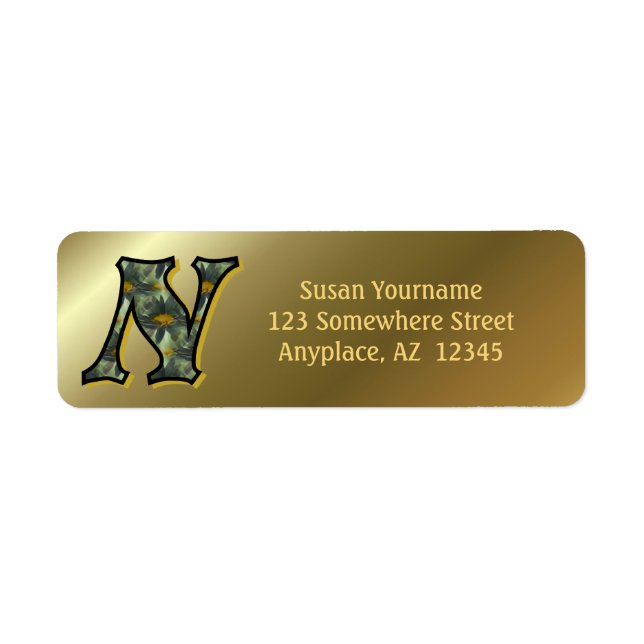 Monogramm Anfangsbuchstabe N Gänseblümchen Kunst R (Vorne)