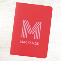 Monogramm Anfangsbuchstabe Name Einfach Rosa und R