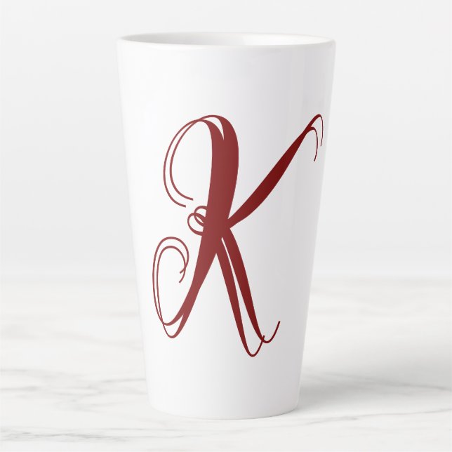 Monogramm Anfangsbuchstabe Name Skript Minimale Ho Milchtasse (Vorderseite)