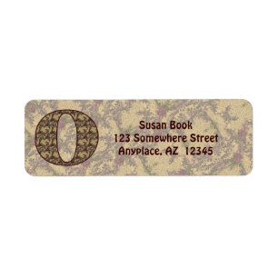 Monogramm Anfangsbuchstabe O Vintage-Blumen-Rückse