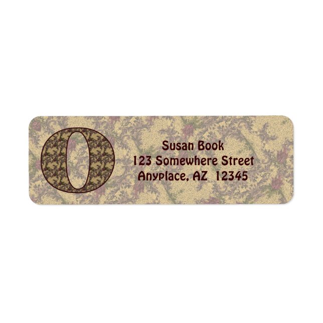 Monogramm Anfangsbuchstabe O Vintage-Blumen-Rückse (Vorne)