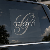 Monogramm Anfangsbuchstabe Skript Auto