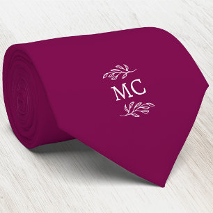 Monogramm-Anfangsbuchstabe-Wappen Botanisches Blat Krawatte