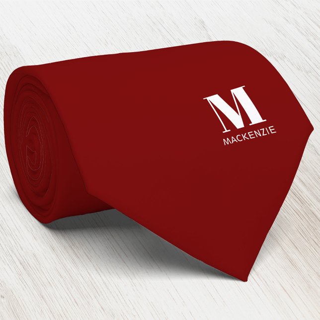 Monogramm Anfangsbuchstabe Wappen Personalisiert B Krawatte (Simple modern minimalist monogram initial name crest neck tie)