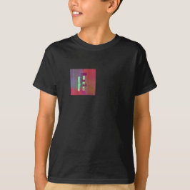 Monogramm Anfangsbuchstaben Grunge Funky Lila Grün T-Shirt