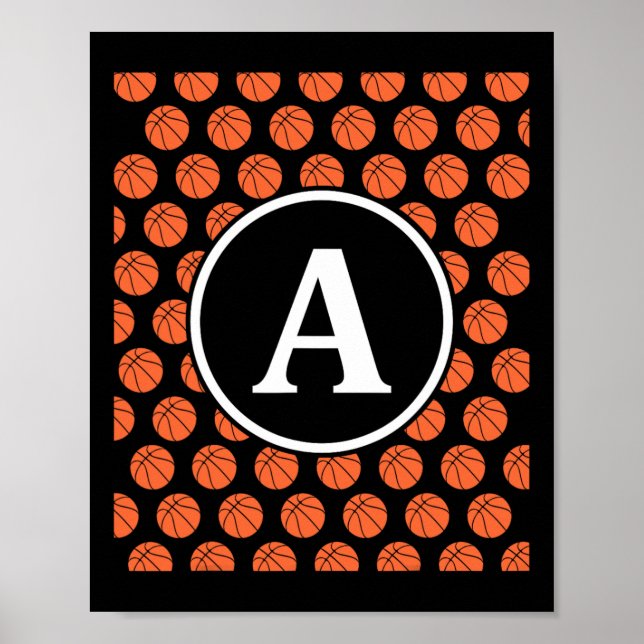 Monogramm Anfangsbuchstaben Name Buchstabe A Sketl Poster (Vorne)