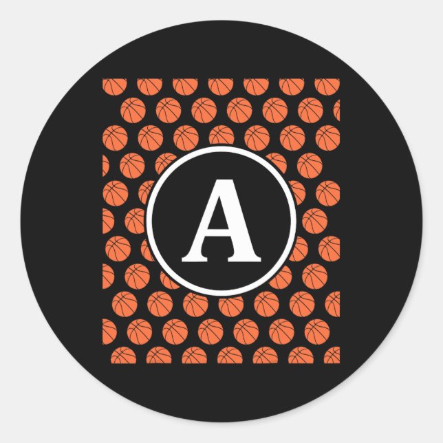 Monogramm Anfangsbuchstaben Name Buchstabe A Sketl Runder Aufkleber (Vorderseite)