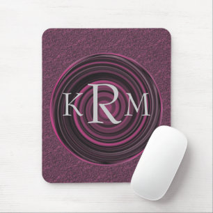 Monogramm Anfangsbuchstaben Pflaumen Wirbel Person Mousepad