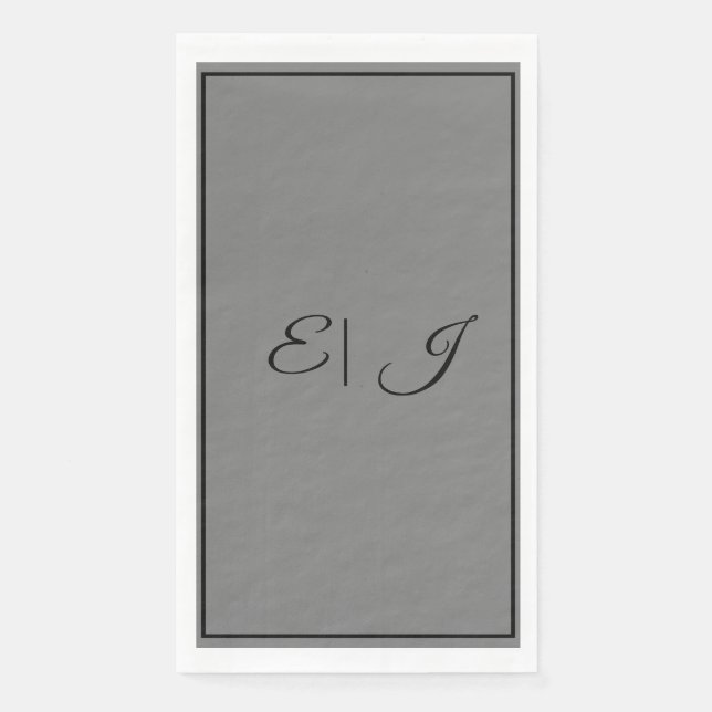 Monogramm Anfangsbuchstaben Retro Schrift Klassisc Serviette (Vorderseite)
