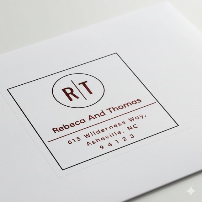 Monogramm Anfangsbuchstaben Rücksendeadresse Permastempel (Von Creator hochgeladen)