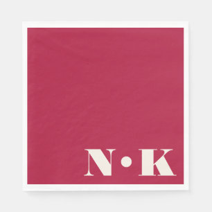 Monogramm Anfangsbuchstaben Weihnachten Rot Benutz Serviette