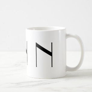 Monogramm Anfangsn schwarze u. weiße moderne Tasse
