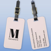 Monogramm Anfangsname Einfach Rosa