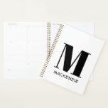 Monogramm Anfangsname Einfache Personalisierte Pla Planer<br><div class="desc">Moderne Typografie minimalistisch monogramm Initialname Design,  die geändert werden können,  um personalisieren.</div>