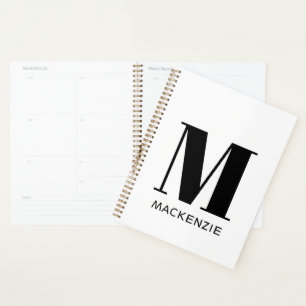 Monogramm Anfangsname Einfache Personalisierte Pla Planer