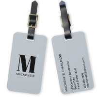 Monogramm Anfangsname Einfaches Pulver Blau