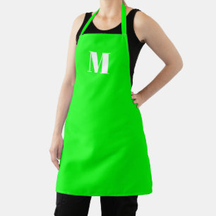 Monogramm Anfangsneon grün weiß anpassen Schürze