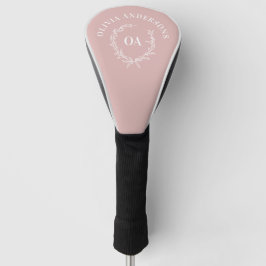 Monogramm Anfangspärchen modern, elegant pink Golf Headcover