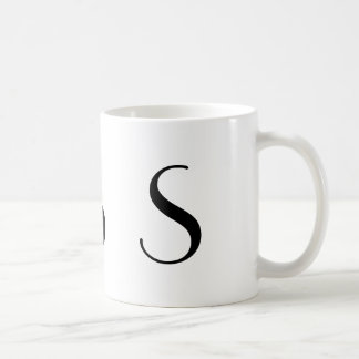 Monogramm Anfangss schwarze u. weiße moderne Kaffeetasse