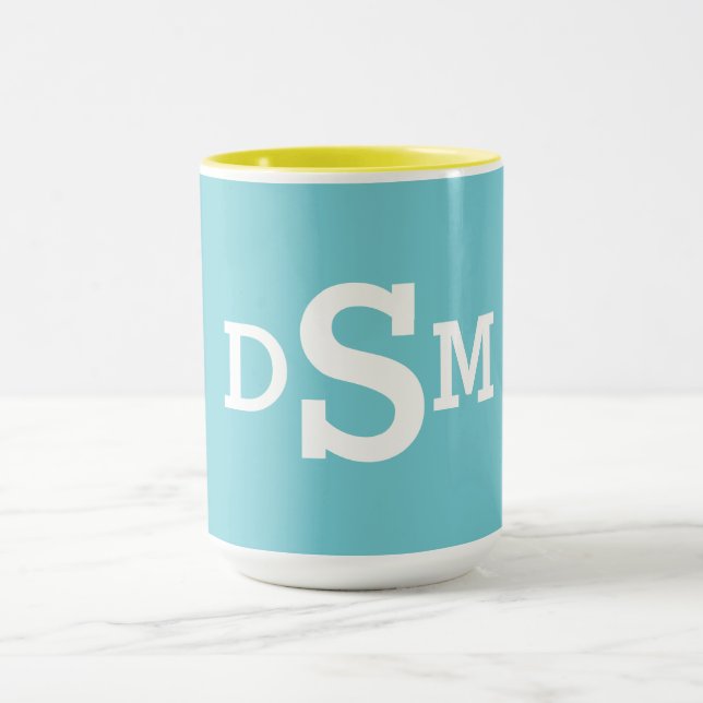 Monogramm-AnfangsTasse Tasse (Zentrum)