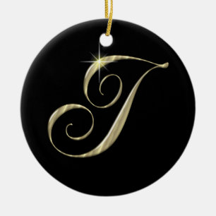 Monogramm-Anfangsverzierungs-Fan-Zug des Keramik Ornament