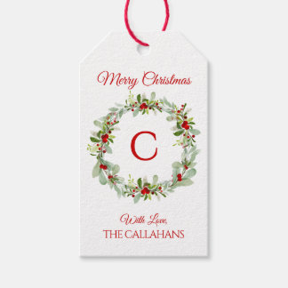 Monogramm-Anhänger für Weihnachtskränze Geschenkanhänger