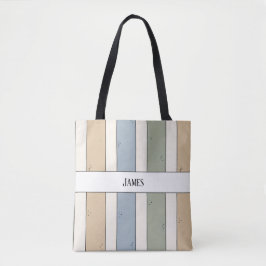 Monogramm anständige Streifen-Tasche
