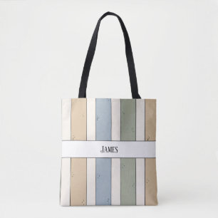 Monogramm anständige Streifen-Tasche