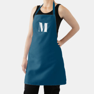 Monogramm aquamarin blau anpassen schürze