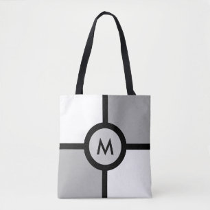 Monogramm auf abstraktem Schwarzgrau und Weiß