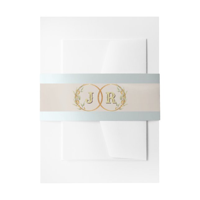 Monogramm auf Band - Creme (Vorderseite Beispiel)