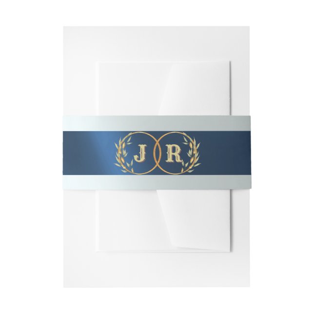 Monogramm auf Band - Dunkelblau (Vorderseite Beispiel)