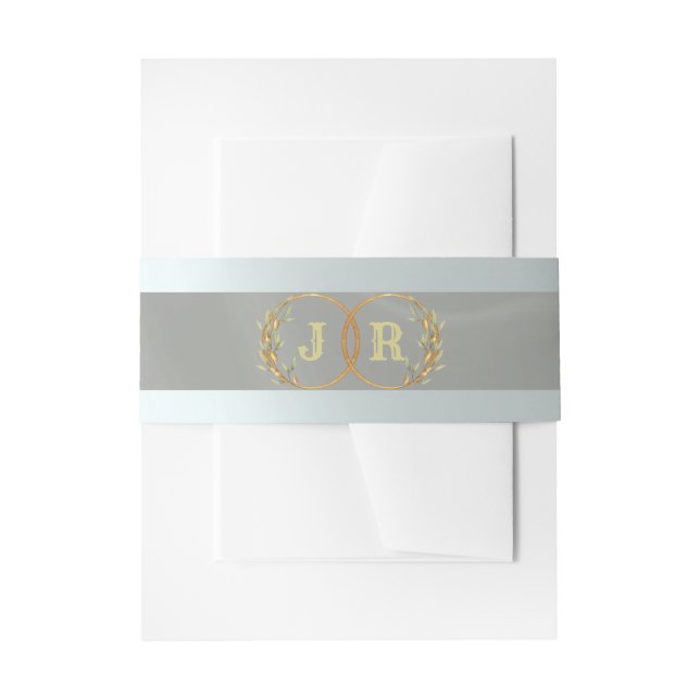 Monogramm auf Band - Salbei (Vorderseite Beispiel)