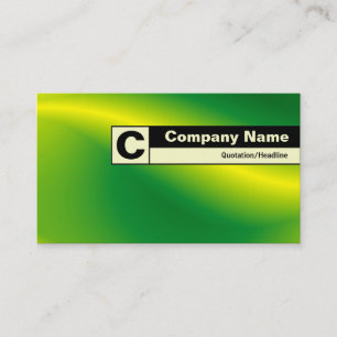 Monogramm auf der Kante - Grünes Wave Visitenkarte