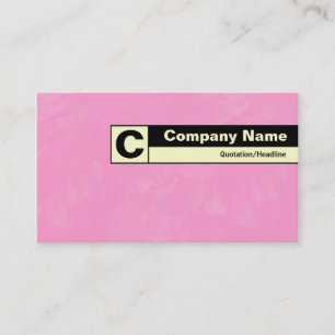 Monogramm auf der Kante - rosa gebürstet Visitenkarte