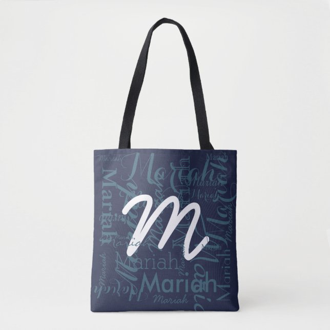 Monogramm auf marineblaue Mode (Vorderseite)