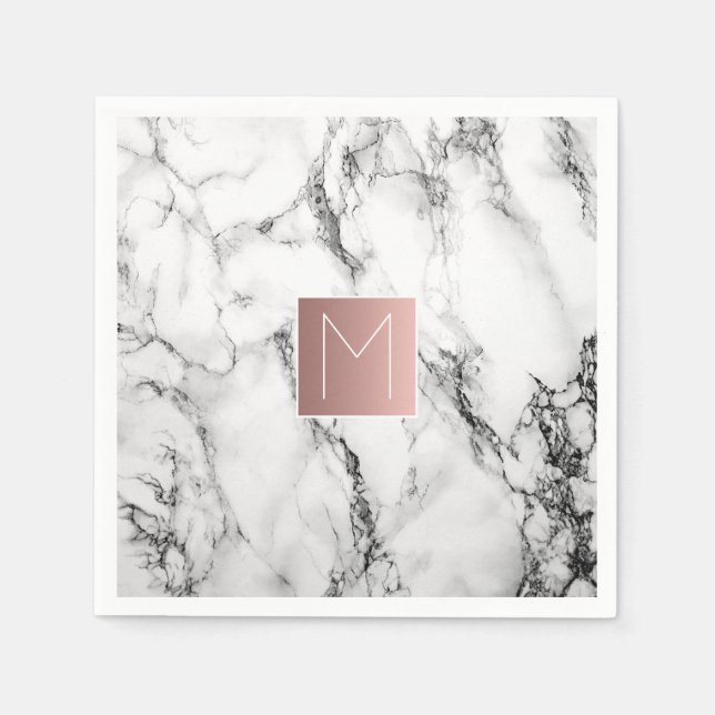 Monogramm auf Marmornacken Serviette (Vorderseite)