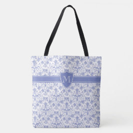 Monogramm auf stylisches Periwinkle Blue Ogee Must