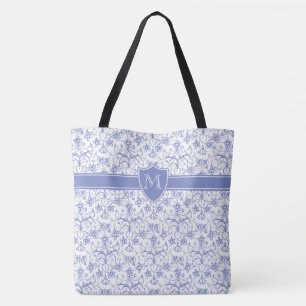 Monogramm auf stylisches Periwinkle Blue Ogee Must
