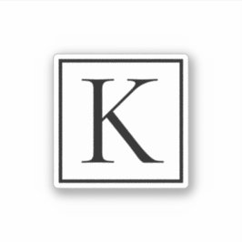Monogramm Aufkleber