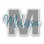 Monogramm Aufkleber<br><div class="desc">Machen Sie es zu Ihrem eigenen,  bearbeiten Sie Buchstaben,  Namen und Farben</div>